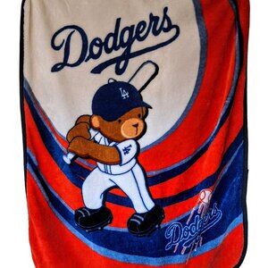 Los Angeles Dodgers Plush Throw Baby Blanket 40" X 50" MLB licensed